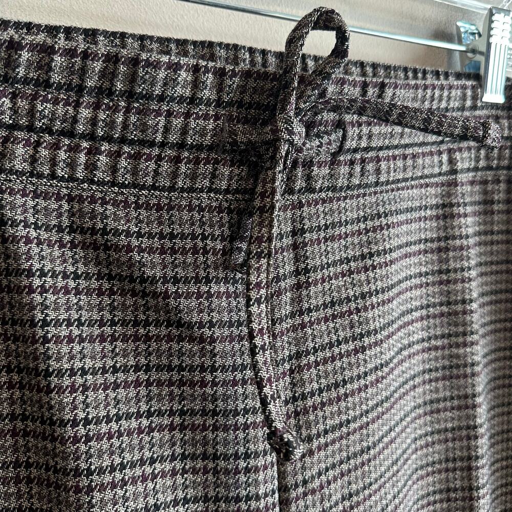 Banana Republic Straight Mid Rise Pull on Pant Multi Houndstooth XXL - Picture 7 of 13
